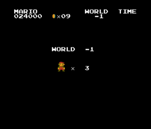 Illustration de Minus World : Accéder au Monde - 1 dans Super Mario Bros !
